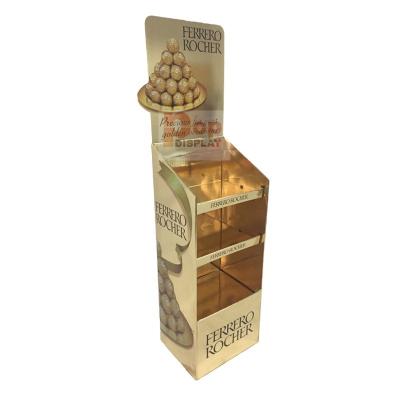 China Customized Best-selling chocolate cardboard display cookie POS corrugated display retail shop promotion stand advertising rack for sale