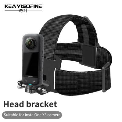 China ABS+Stretch KIPYE Nylon Head Strap For Insta360 X3/UN X2 Accessories Belt Strap Main Mount Adjustable For Insta 360 UN X 2 for sale