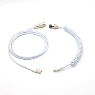 China Mechanical Keyboard Hot Selling Coiled Type C Mini Micro USB Cable for Mechanical Keyboard with Aviator GX16. for sale