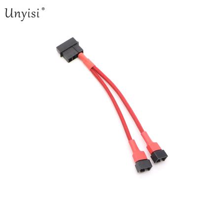 China High Quality Molex Aerial 4Pin IDE to Dual 4 Pin Fan Splitter Cable for Computer. for sale