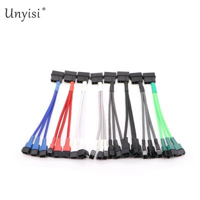 China Factory Air Supply IDE Molex 4Pin to 3x 4 Pin Fan Splitter Power Cable for computer fan. for sale