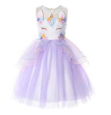 China Cotton Little Girls Dress Up Princess Birthday Fancy Dress Costume Cosplay Halloween Up Pageant Dress For Girls for sale