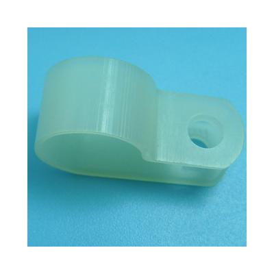 China PA66 production of r-type plastic flanges for clamps with screws for sale