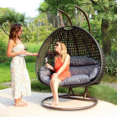 China Strong And Safe Rattan Outdoor Metal Furniture Hanging Wicker Swing Chair Price for sale