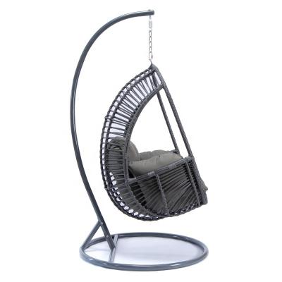 China Foldable Swing Rattan Swing Chair Outdoor Patio Hammock Garden Swing Chair Single Seat Hanging Chair for sale