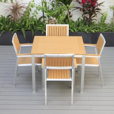 China Contemporary Aluminum Outdoor Furniture 4/8 Seater Dining Table Set Garden Patio Dining Table and Chair Set for sale