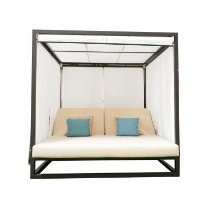 China White Aluminum Outdoor Weather Furniture Patio Furniture Canopy Bed For Hotel for sale