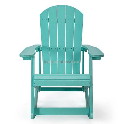 China Outdoor Adirondack Patio Garden Patio Chair Rocking Adirondack Chair Heavy Duty Waterproof Wooden Bar Chairs UV Stacking Chair for sale