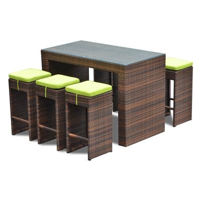 China Modern Outdoor Patio Rattan Furniture Wicker Bar Set for sale