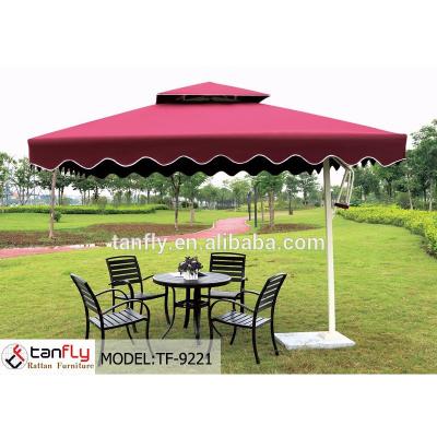 China High Quality Windproof Square Patio Garden Aluminum Umbrella Heavy Duty And Waterproof for sale