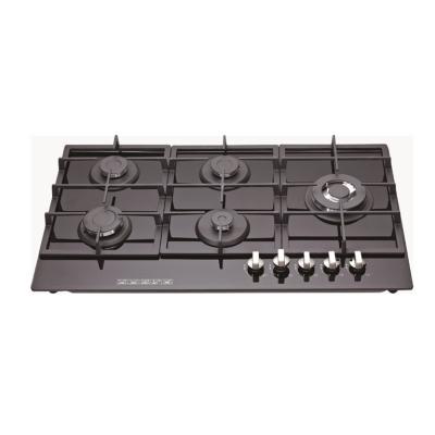 China Household Kitchen Appliances Tempered Glass Built In Gas Stove Good Price With 5 Burner Gas Hob for sale