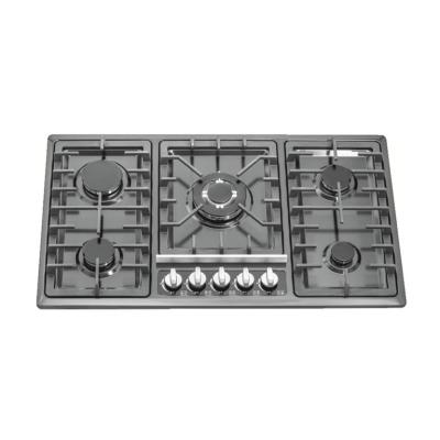 China Household Use 5 Burner China Gas Kitchen Stove Stainless Steel Cooktop Home Cooking Appliances Stainless Steel for sale