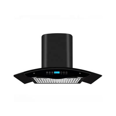 China Household 60/90 Cm Large Kitchen Chimney Glass Cooker Curved Range /Cooker Hood For Sale for sale