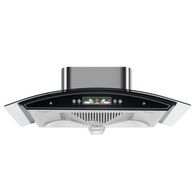 China Household Kitchen Smoke Restaurant Hood Cooking Range Hood Side Exhaust Wall Mounted Hood with LED Light for sale