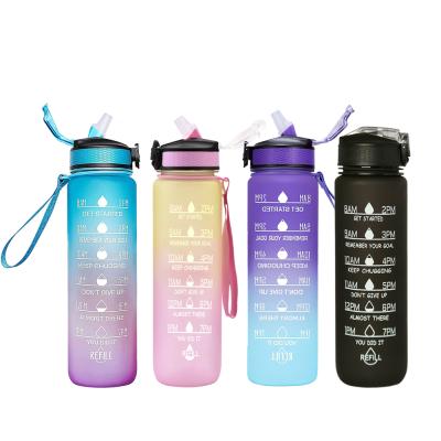 China Amazon Viable Success Plastic Tritan Motivational Water Bottle 1 Gallon 32oz Motivational Water Bottle With Time Motivational Marker for sale