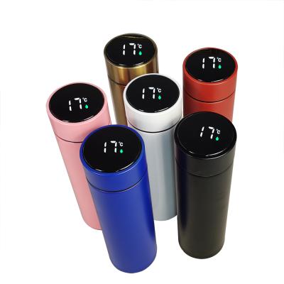 China Sustainable Smart Digital Led Smart Temperature Control Stainless Steel Water Bottle Tumbler With Temperature Display for sale