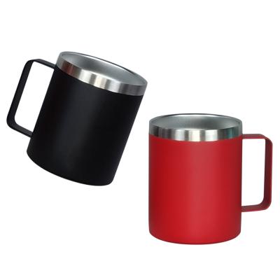 China Viable Manufacturer-Supplier Logo Black Vacuum Travel Mug Stainless Steel Metal Custom Coffee Mug With Lid for sale