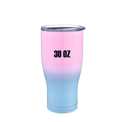 China Sustainable Wholesale 30oz Bulk Double Wall Color Sublimation Stainless Steel Wine Tumbler Cups for sale