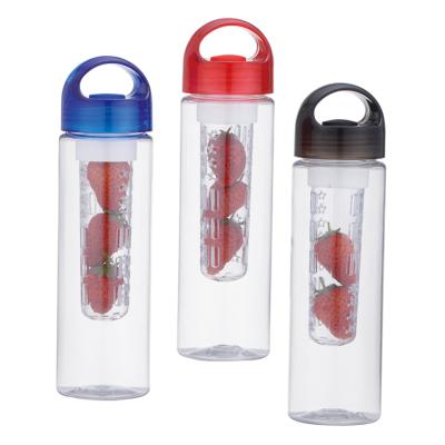 China 24oz Viable Clear Tritan Bpa Fruit Infuser Plastic Water Bottle With Custom Logo for sale