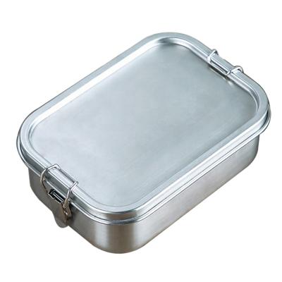 China Outdoor Food Grade Steamable 304 Stainless Steel Bento Lunch Box Insulated Leakproof for sale