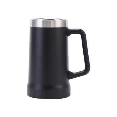 China Large Handle Tumbler Stanleies Double Wall Stainless Steel Supplier Disposable Beer Mug for sale