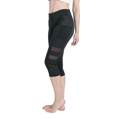 China 2022 Hot Fashion Breathable Mesh Patchwork Black Women Breathable Pants for sale