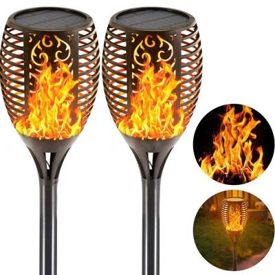 China New Yard Garden Decorative Flame Led Solar Lawn Lights Outdoor Intelligent Fire Landscaping Lamp for sale