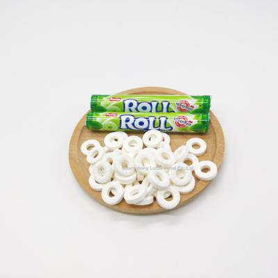 China OEM Low Sugar High Quality Fruit Cola Flavor Sweet Roll Pressed Candy for sale