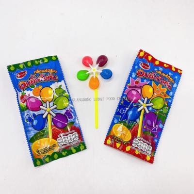 China Latest Custom Windmill Shape Fruit Flavors Multicolor Low Sugar Hard Candy Lollipop for sale