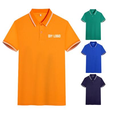 China Cushioning Manufacturer's low-priced wholesale of high-quality men's polo t-shirts, customized logo polyester men's short sleeved t-shirts for sale