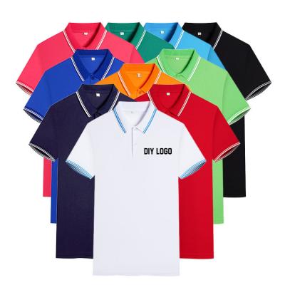 China Cushioning Manufacturer's low-priced wholesale of high-quality men's polo t-shirts, customized logo polyester men's short sleeved t-shirts for sale