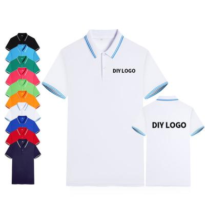 China Cushioning Manufacturer's low-priced wholesale of high-quality men's polo t-shirts, customized logo polyester men's short sleeved t-shirts for sale