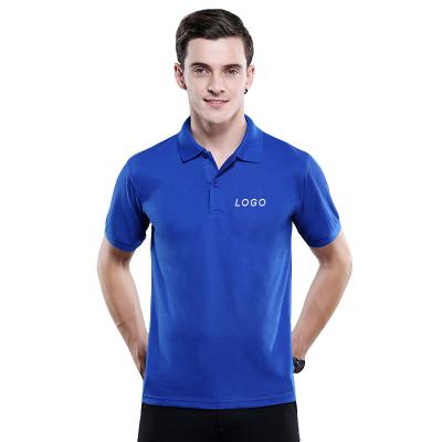 China Cushioning Moisture wicking T-shirt wholesale DIY silk cotton fabric polo shirt embroidered custom uniform design for workers for sale