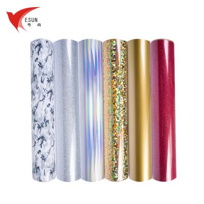 China Wholesale Cheap Transfer Vinyl Clothing Heat Transfer Glitter Colorful Charming Reflective Vinyl for sale