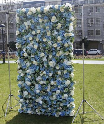 China Events Decoration OBD010 Factory Hot Sale Customized 100x100cm Blue Artificial Hydrangea Flower Wall For Wedding Backdrop Decoration for sale