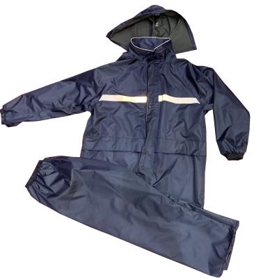 China 100% Waterproof Rain Jacket And Pants Safety High Quality Reflective Rain Wear Water Proof Rain Suit Jacket Mesh Lining for sale