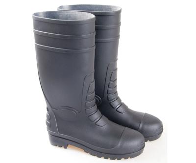 China Toe China Low Price SLS- ZY005BK Hot Selling Good Quality Steel PVC Rain Boots Stick On Boots for sale