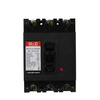 China [D&C] shanghai delixi SE-100 80a mccb circuit breaker SE-100 for sale