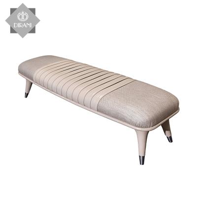 China Dirani Design Home Furniture Bedroom Upholstered Bench Velvet Fabric Luxury Storage New Bench for sale