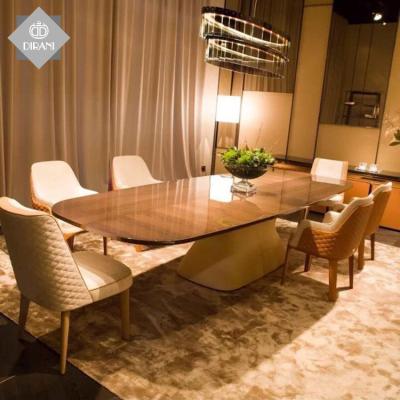 China Marble Top Table Luxury Wood Tables Set Modern Dining Table 10 Chair Modern Luxury Wood Dining Table For Home for sale