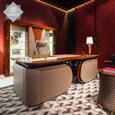 China Custom High End Furniture Supplier Latest Home Office Desk Designs Modern Luxury Executive Manager Desk Table for sale