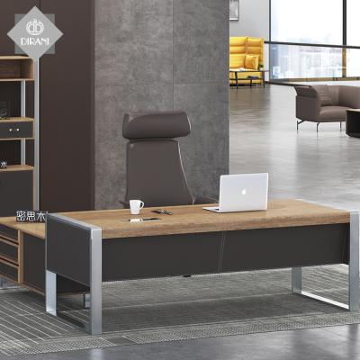 China Strong Modern L-Shaped Wood Veneer Manager MDF Office Computer Furniture Office Wearability Executive Desk for sale