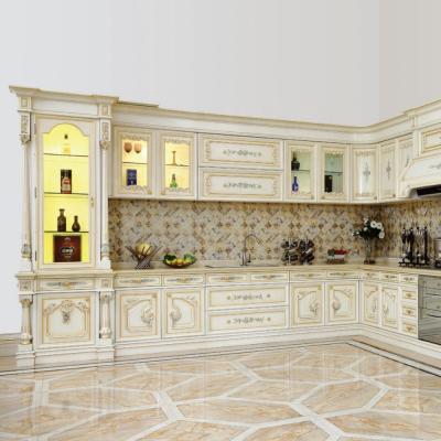 China Luxury Royal Antique Sideboard Italian Furniture Solid Wood Sideboard Set Good Quality Steel Sideboard Set for sale