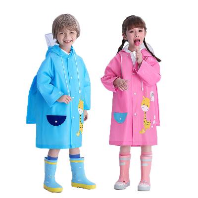 China Bachelor Waterproof Clothing Children Raincoat With Schoolbag Student Waterproof Cartoon Dinosaur Raincoats for sale