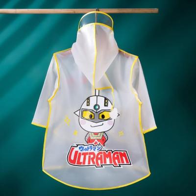 China Ultraman Poncho Primary School Student Children's Hoodie Button Raincoat Bachelor's Waterproof Clothing Children's Raincoat New for sale