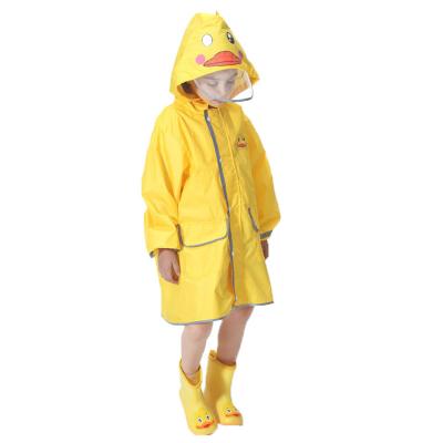 China Custom Size Brand Fashion Polyester Custom Size Waterproof Reflective Raincoat For Babies And Kids for sale