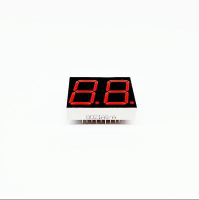 China Indoor Kingzhi 0.8 inch 7 segment 2 digit display red led digital tubes 7 segment display for sale