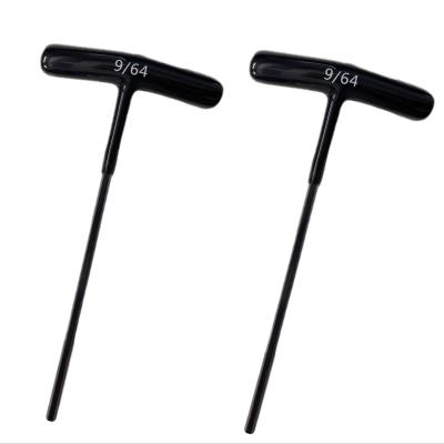 China Pvc impregnated handle T-shaped allen wrench ball head flat head extended extra long metric inch 3/32 9/64 screwdriver for sale