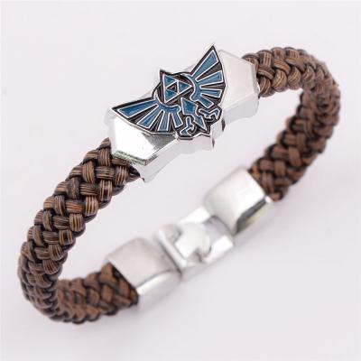 China Vintage Hot Game Zelda Knit Bracelet Cosplay Costume Props The Legend Props Fashion Black Punk Bracelets for sale