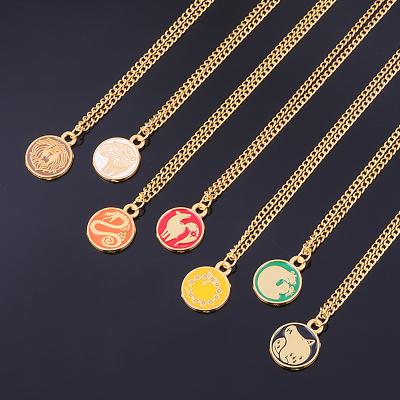 China Vintage Seven Deadly Sins Meliodas Escanor's Nanatsu Necklace No Taizai Dragon Lion Boar Goat Fox Protagonist Tattoo Pendant Jewelry for sale